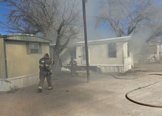 Fire Damages Mobile Home on Karen Avenue in Las Cruces