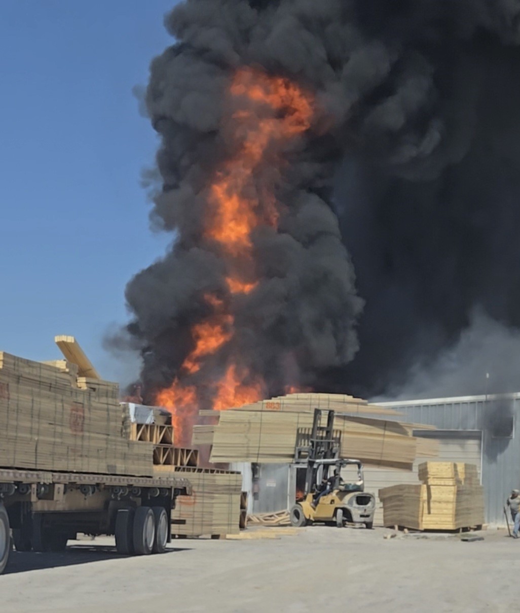 Lumber Warehouse Fire