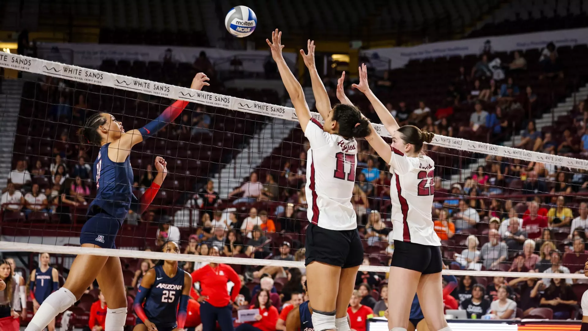 After Opening the Borderland Invitational with Two Sweeps, Aggies Lose Tight Match Against Arizona in Las Cruces