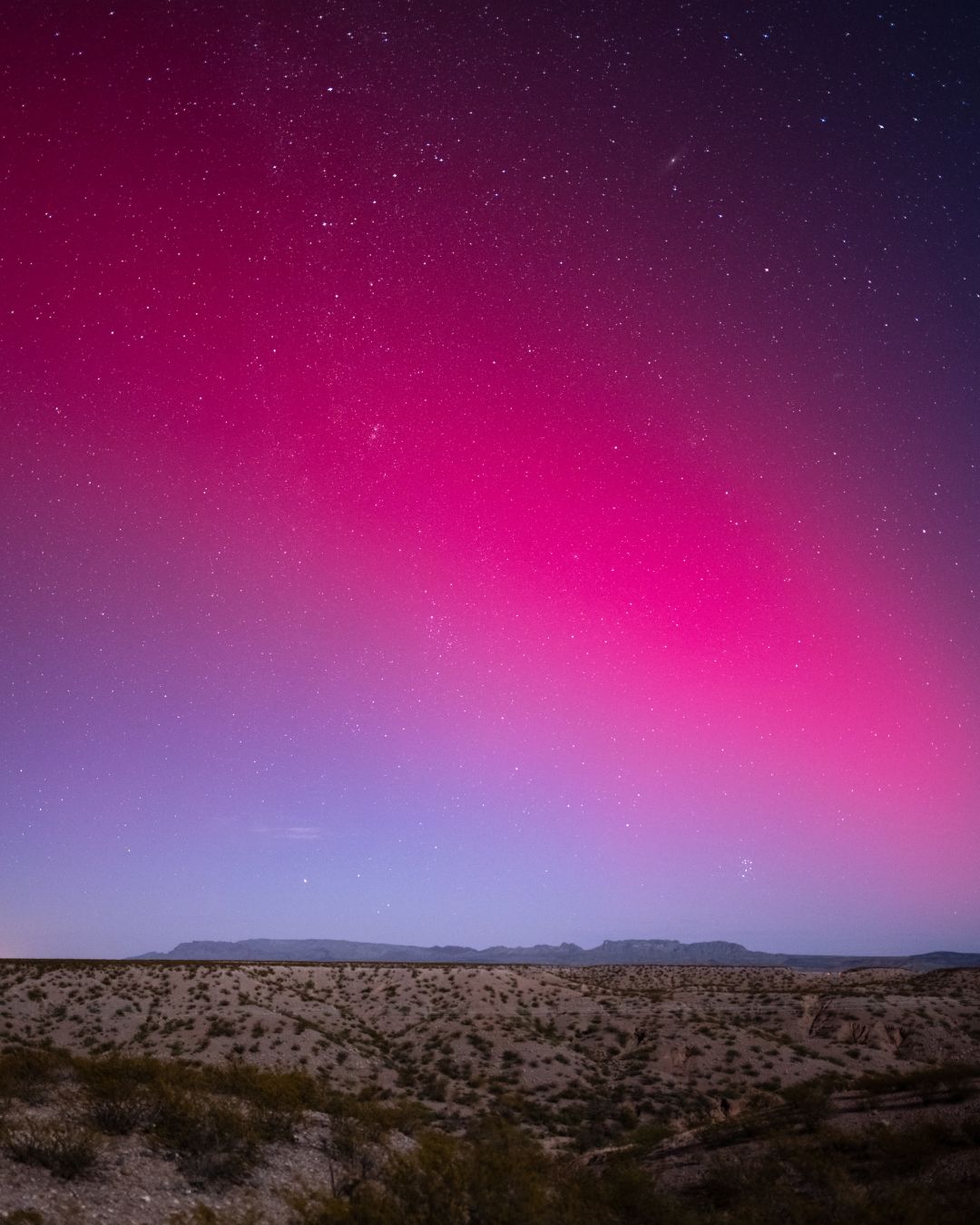 Las Cruces Night Sky Becomes Color Theory–“Las Cruces Purple” in the Wild