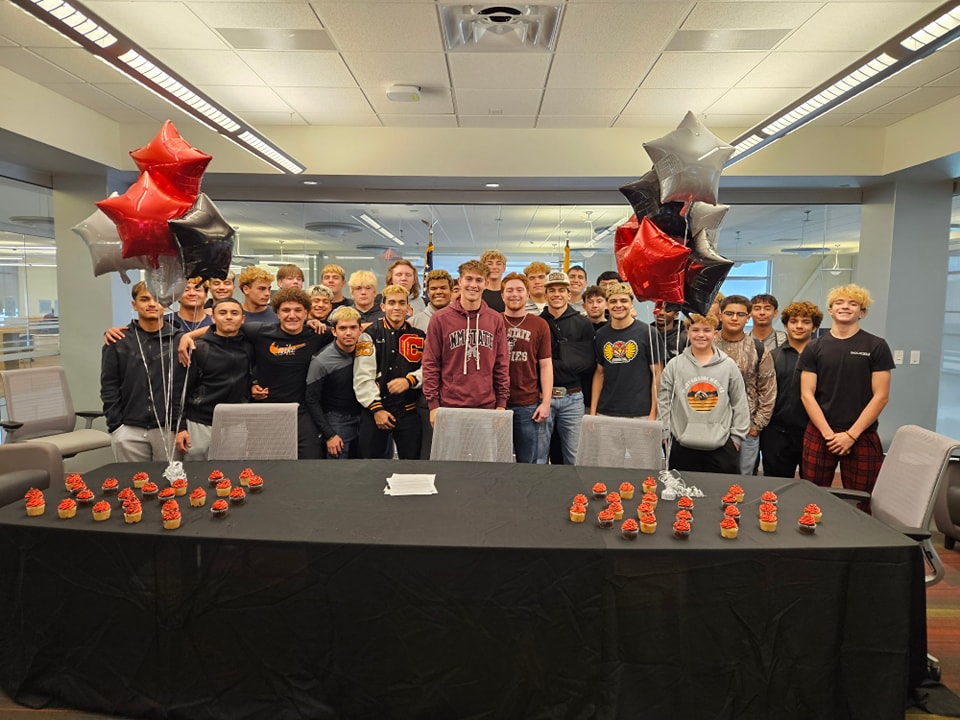 Zaiden Davis with Teammates at Signing