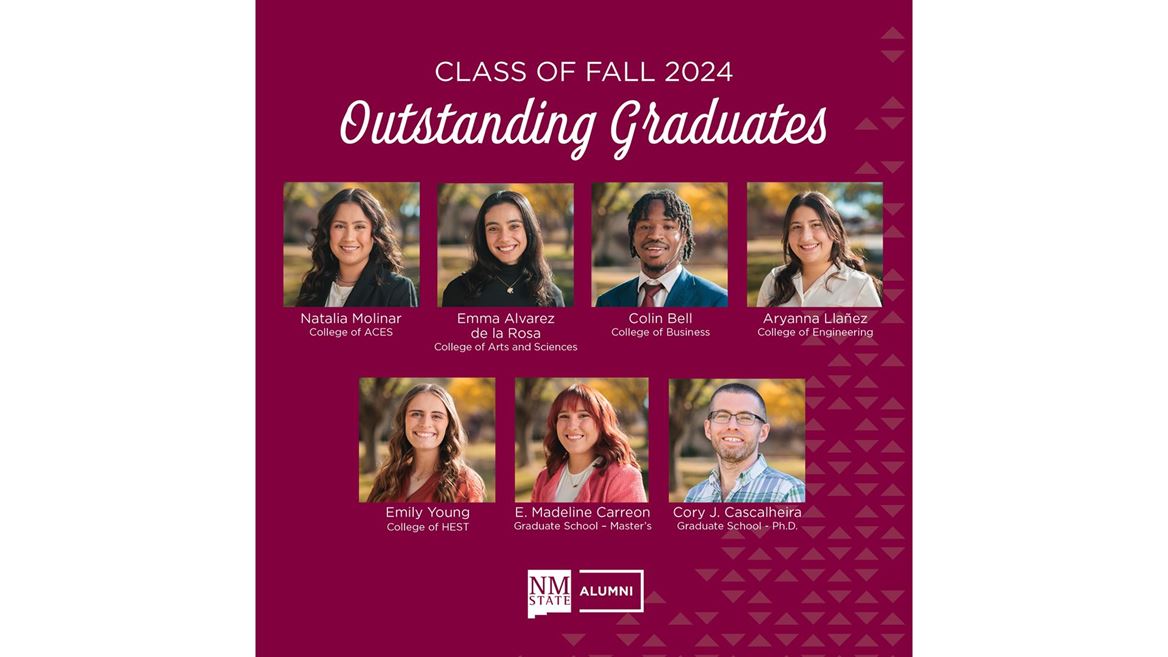 NMSU’s fall 2024 Outstanding Graduates shine in academics, service, leadership