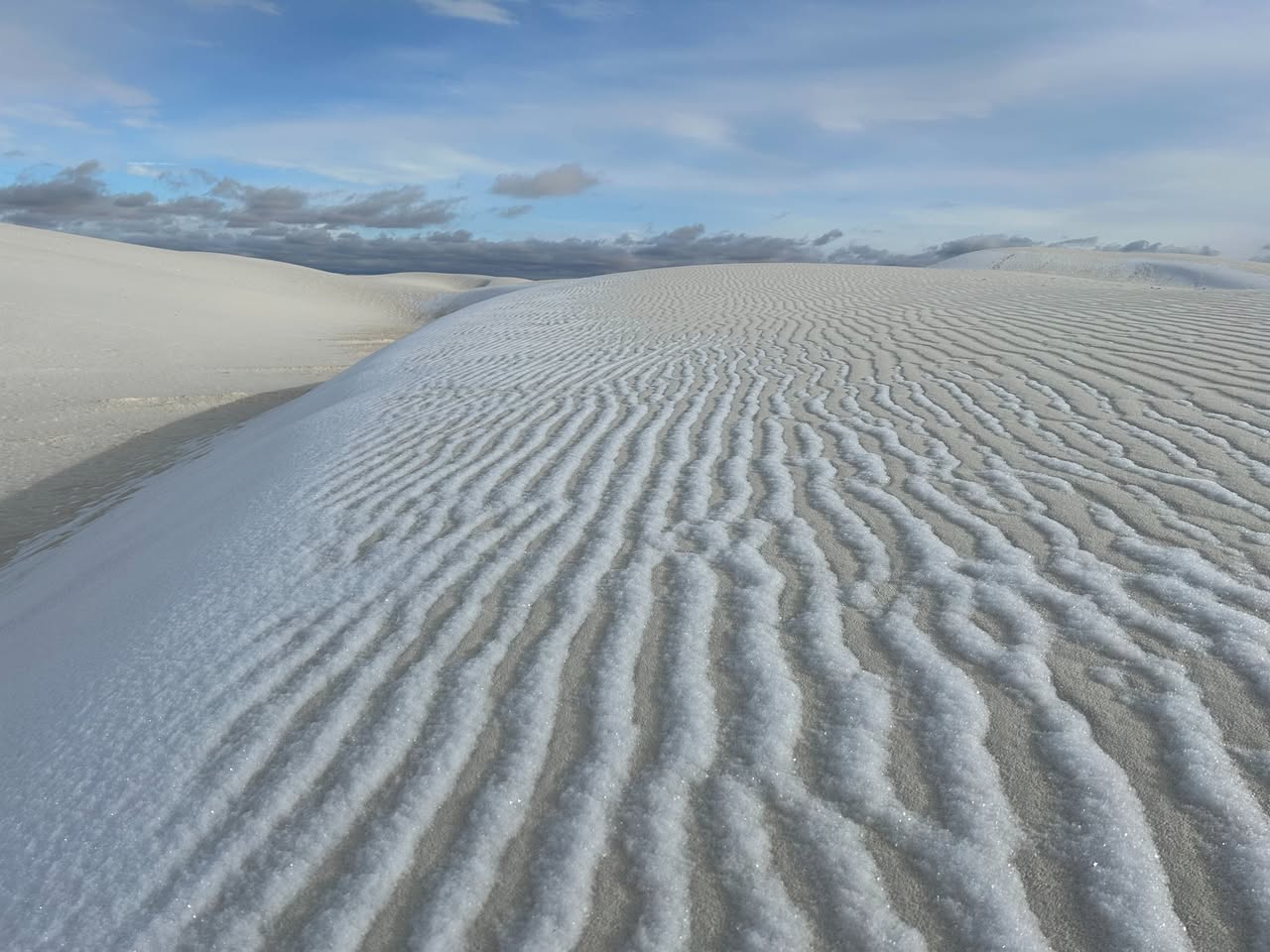 Snow Reveals True Color of the Sands at “White” Sands