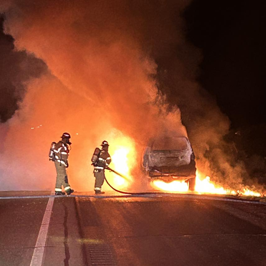 Breaking: Vehicle Fire on I-10 Contained by County Fire Rescue