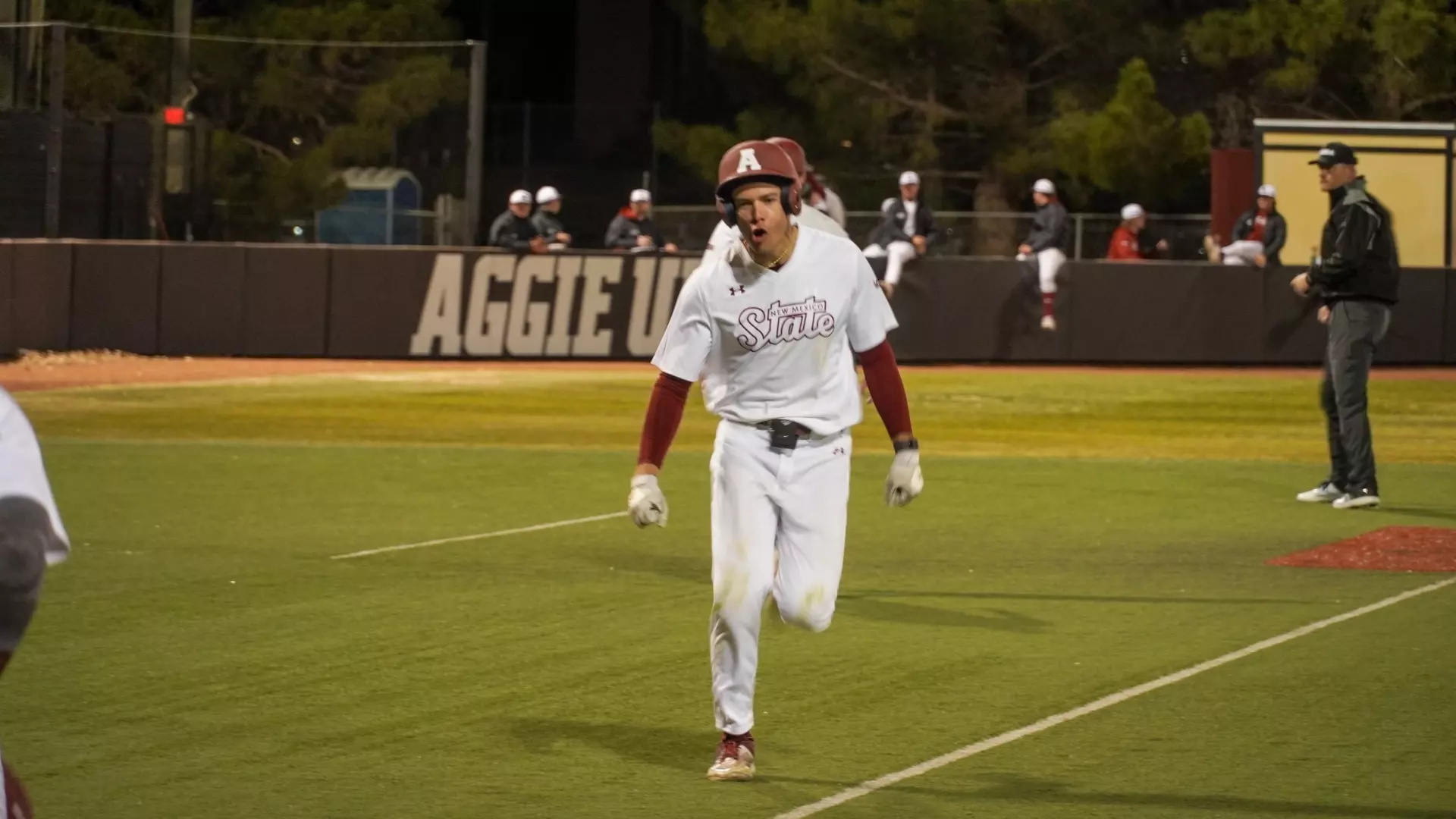 Aggies’ All-Around Baseball Season Opener Earns Valentine’s Day Victory