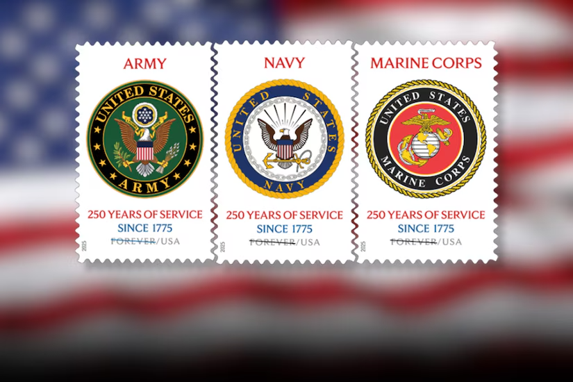 Mark of Approval: Postal Service Recognizes 250 Years of Army, Navy, Marine Corps With New Stamps