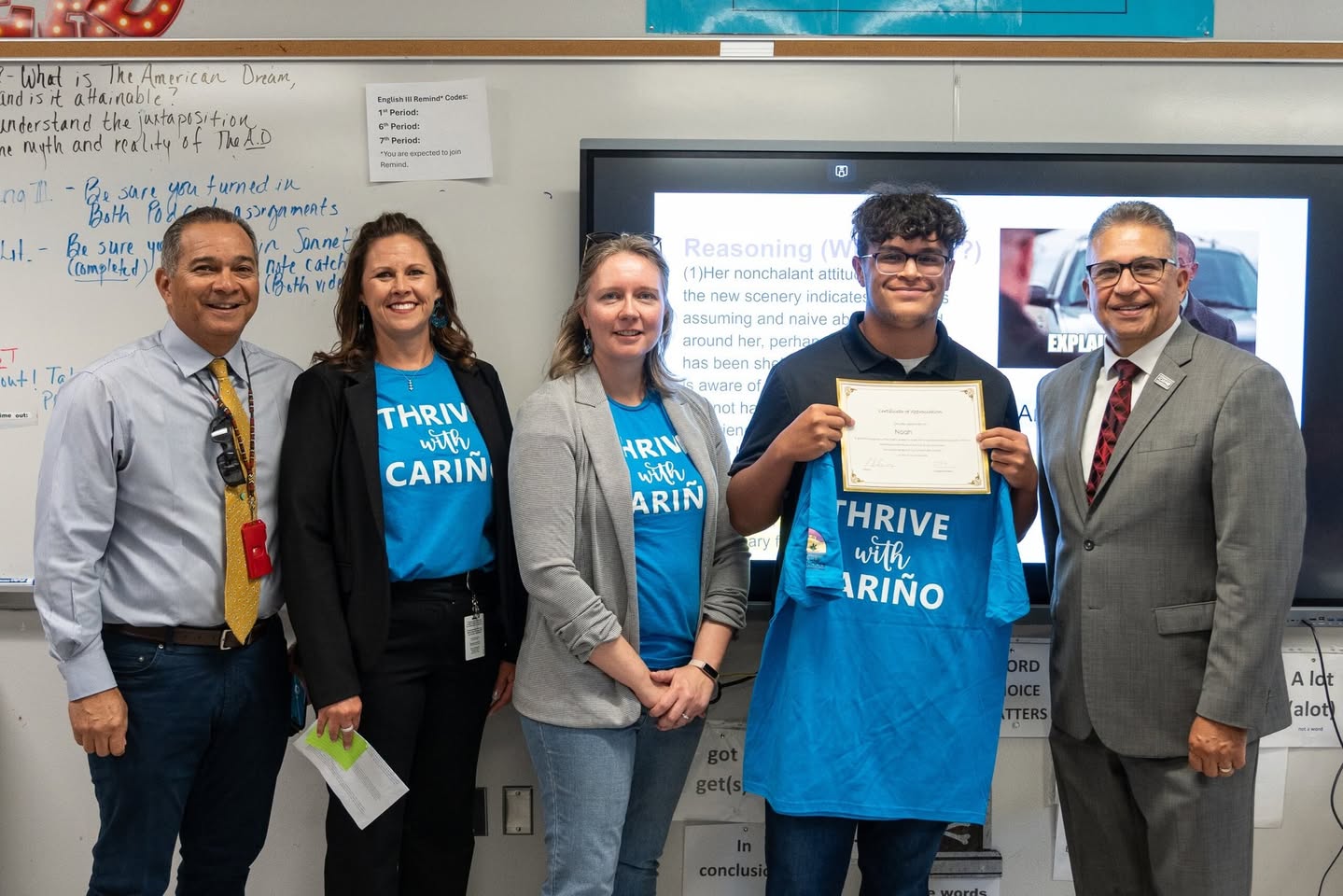 Thrive with Cariño: Four Students Recognized for Being Exemplary