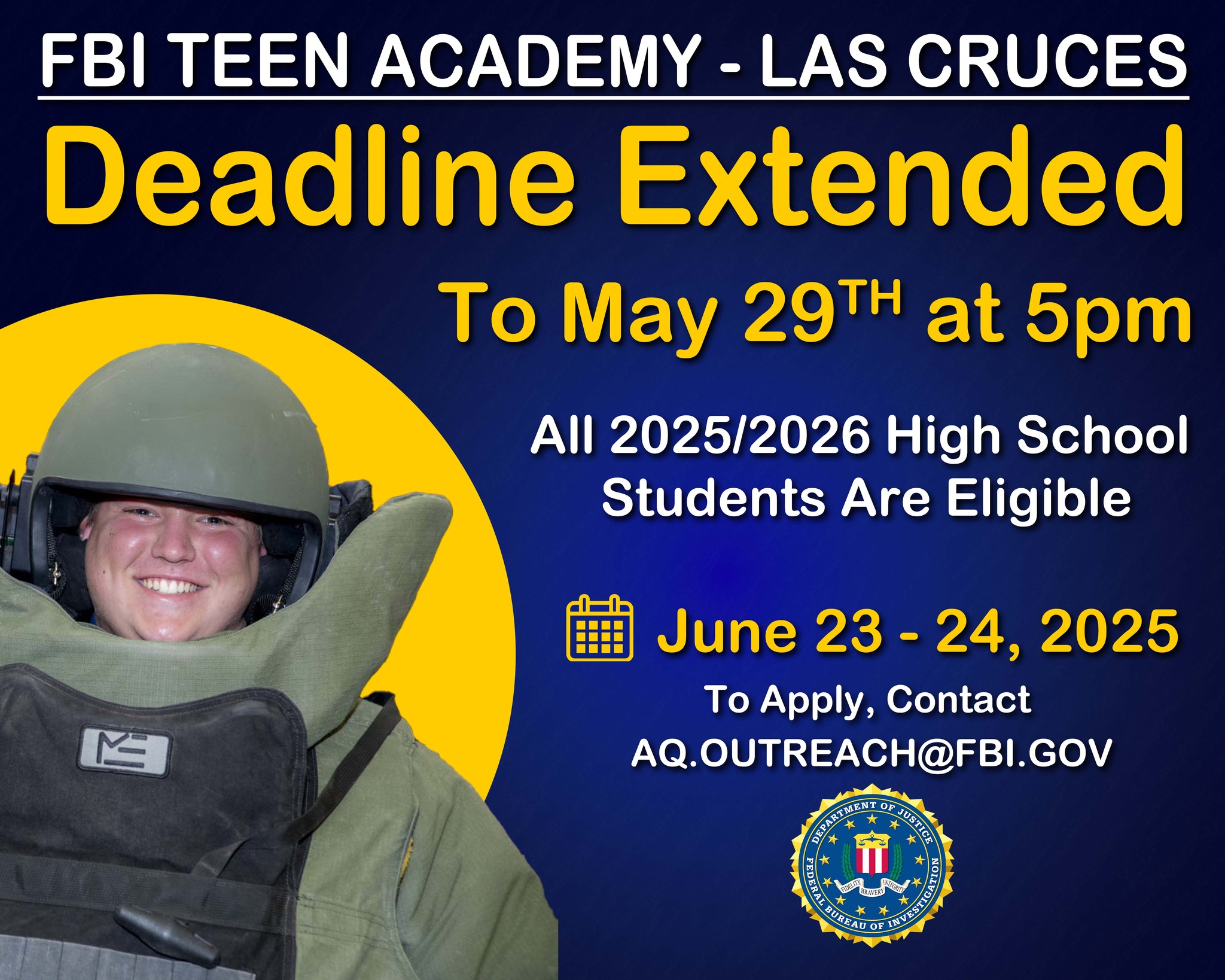 Summer Program: FBI Teen Academy–Las Cruces Application Deadline Extended to May 29