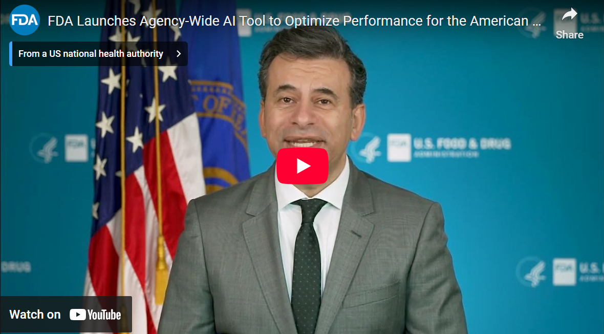 Artificial Additive: FDA Launches Agency-Wide AI Tool to Optimize Performance for the American People