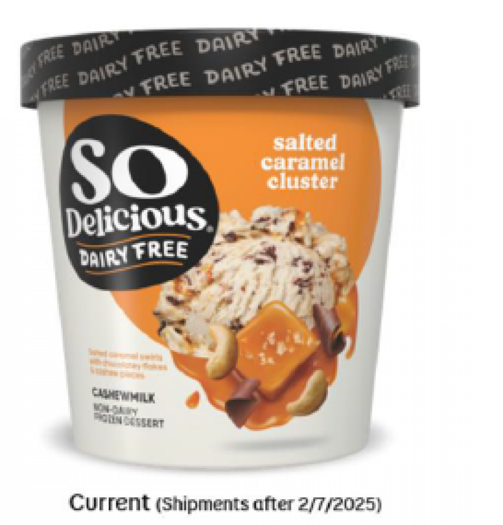 Recall Alert: So Delicious Dairy Free® Salted Caramel Cluster Frozen Dessert Pints Voluntarily Recalled by Danone U.S. Due to Potential Presence of Foreign Material