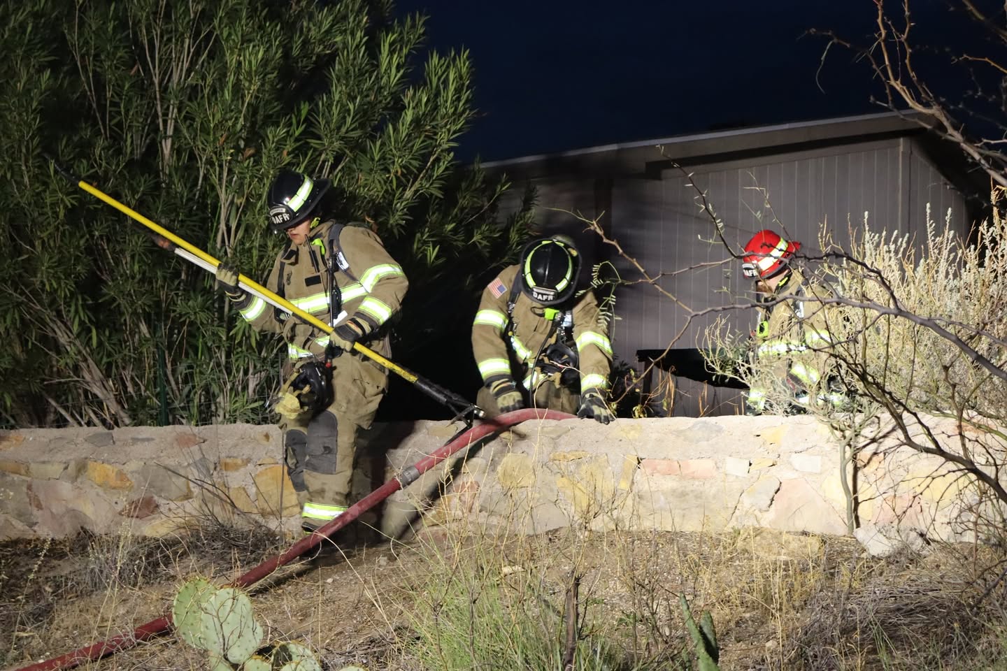 No Reported Injuries: Doña Ana Fire Rescue Responds to Thursday Evening Double-Wide Fire on Victorio Trail