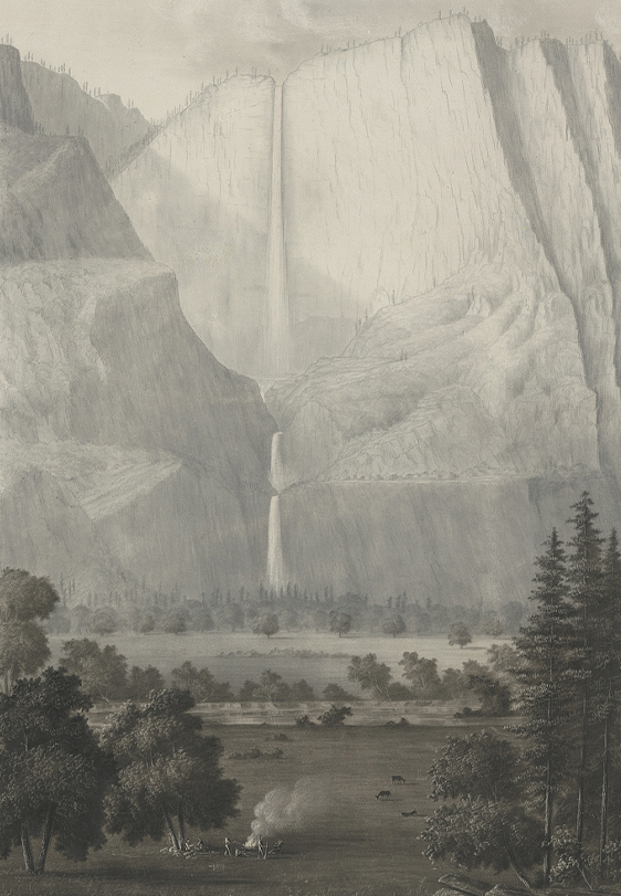 Landscape: Historic Yosemite Falls sketch that captivated the nation lands at the Library of Congress