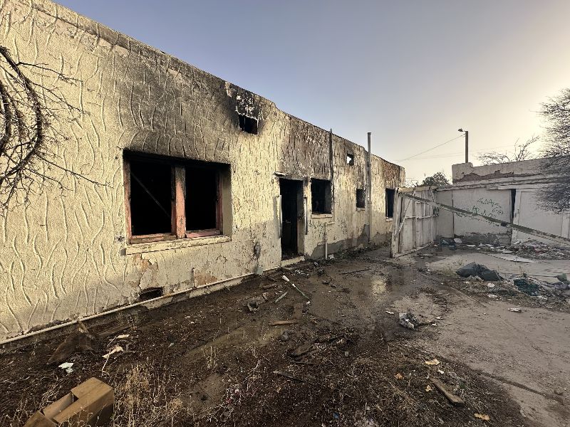 Sunday Afternoon Fire Damages Abandoned Building on Mesquite Street