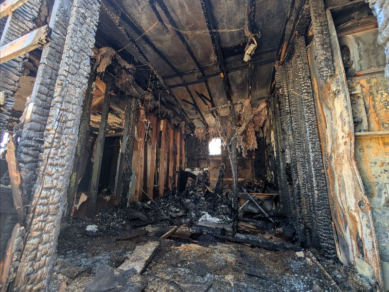 Sunday Evening Fire Damages Mobile Home on Karen Drive