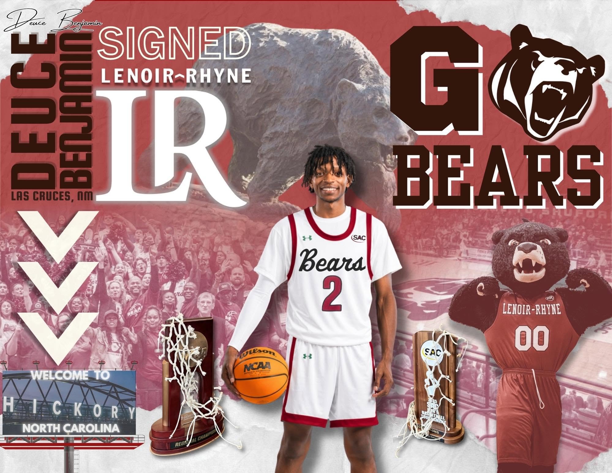 Las Cruces’ Deuce Benjamin Signs with Lenoir-Rhyne Men’s Basketball