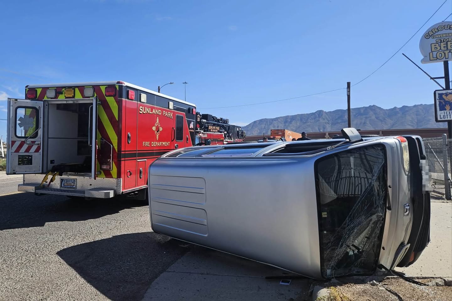 Two Evaluated After Rollover Crash Near New Mexico-Texas State Line