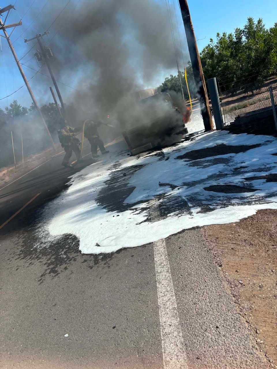 Doña Ana Fire Rescue Extinguishes Truck Fire in Mesquite