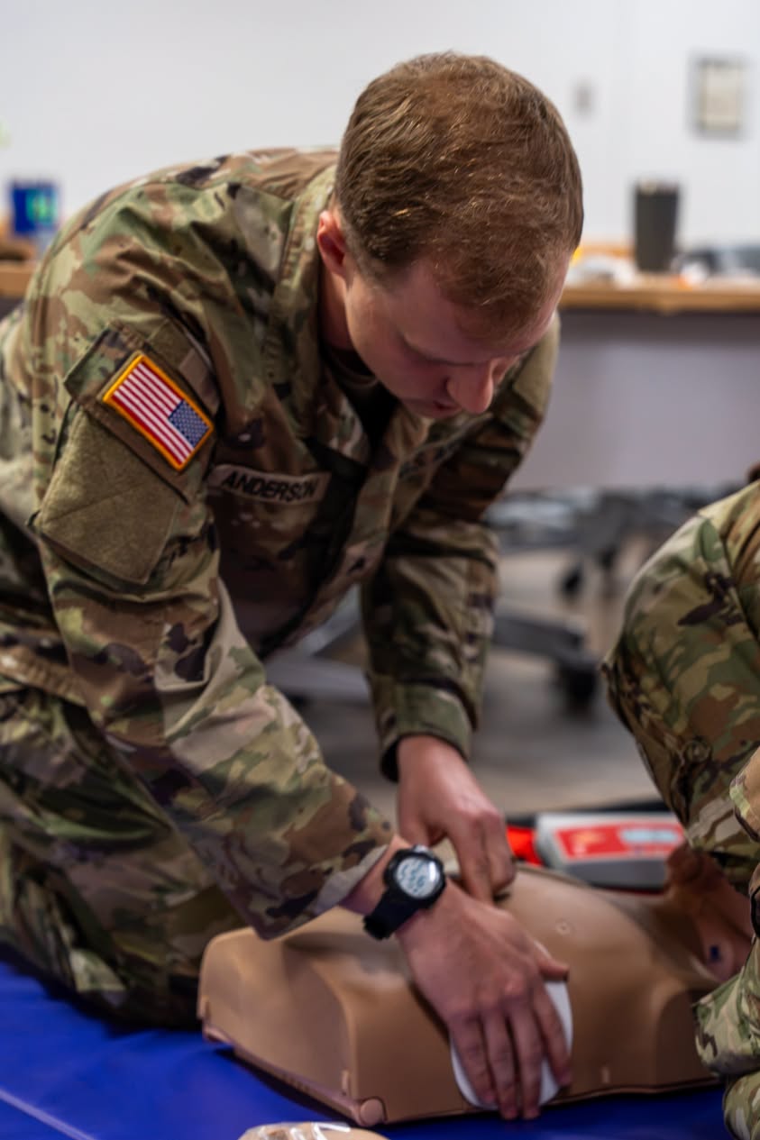 New Mexico Army National Guard Medical Detachment taught a CPR and AED course